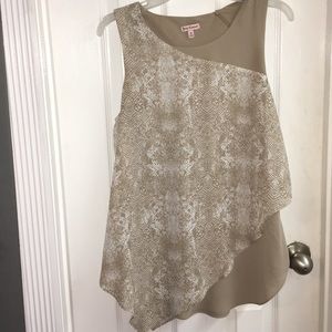 Tan Snake Skin Print blouse by Juicy Couture